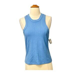 Free People Movement NWT Blissed Out Racerback Tank Top Light Blue Ribbed Size M